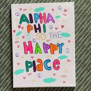 Alpha Phi Art with Positive Message